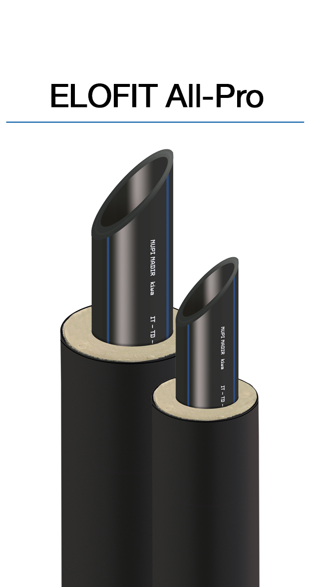 Tubería preaislada de polietileno de alta densidad PE100 Elofit All-pro, para refrigeración y frío industrial